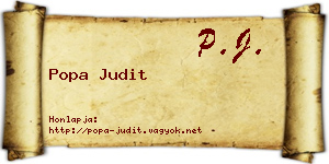 Popa Judit névjegykártya